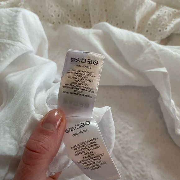 Nicole Miller White Floral Eyelet A-line Dress SZ 8 - Picture 6 of 6